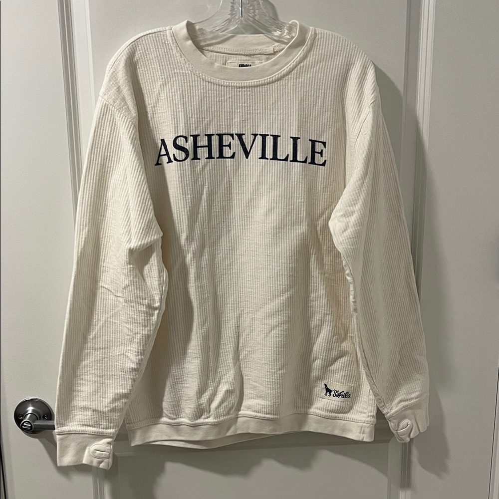 Asheville Cream Waffle Knit Sweatshirt